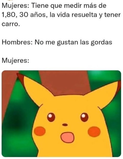 Meme de Pikachu sorprendido: mujeres y hombres en las apps de citas