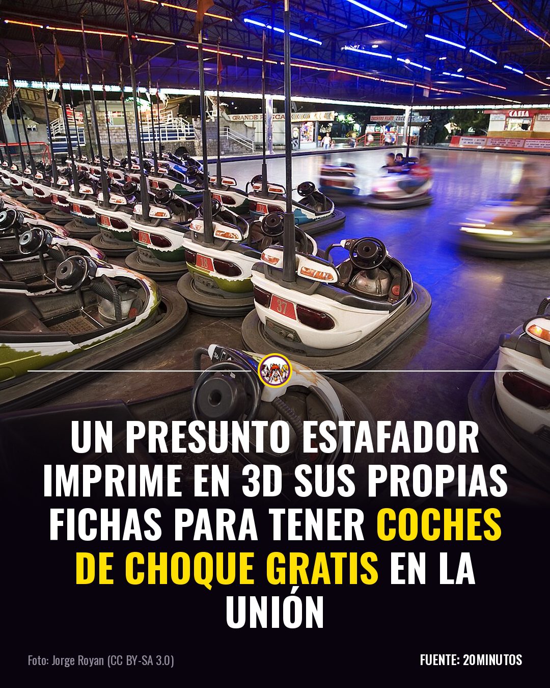 Coches de choque en una feria